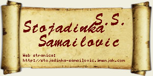 Stojadinka Samailović vizit kartica